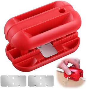 Feekoon Edge Banding Trimmer with Tungsten Carbide Blades, Edge Band Cutter Tool, Versatile Hand Planer Bander for Burrs, Corner Planer, Wood Chamfering Fillet Scraper for PVC ABS Melamine, Red