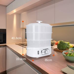 Aigostar Electric Food Steamer, 3-Tier – Healthy Cooking Appliance