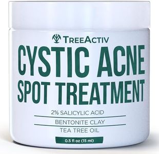 TreeActiv Salicylic Acid Cystic Acne Spot Treatment, 0.5 fl oz, Acne Treatment for Face, Acne Spot Cream, Hormonal Acne Treatment, Acne Spot Treatment for Face and Body, Acne Cream for Teens & Adults