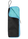 ALASKA® Wet Umbrella Bags for Folding Umbrellas with Water Absorbent Fabric Lining. Waterproof Oxford Cloth Portable Wet Umbrellas Cases for Travel, Work and School. (Black-Blue)