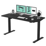 FLEXISPOT 55 x 28 Inches Electric Stand Up Desk Workstation, Whole-Piece Desk Board Home Office Computer Standing Table Height Adjustable Desk (EC1 Classic Black Frame + 55" Black Top)