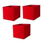 Ikea Drona Box, Red(Pack of 3)