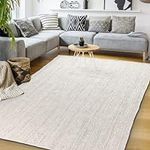 Signature Loom Handcrafted Farmhouse Jute Accent Rug (9 ft x 12 ft) - Soft & Comfortable Jute Area Rug - White Jute Rug to Bring a Sense of Peace & Relaxation – Jute Rugs for Living Room