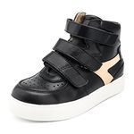 Orthopedic Shoes for Girls and Boys,Casual High Sneakers with Arch and Ankle Support,Non-Slip Soles Black