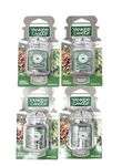 Yankee Candle Balsam & Cedar Car Jar Ultimate Air Freshener, Festive Scent (Pack of 4)