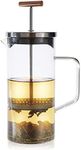 Teabloom Tea Press with Copper Pull Handle and Stainless Steel Filter – Tea Connoisseur's Choice – Pekoe Tea Maker, 20-Ounce