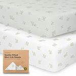 2-Pack Mini Crib Sheets Fitted, Pac