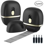 Lomil Identity Protection Roller Stamps 2 Pack - Wide Identity Theft Protection Stamp for ID Blockout with 4 Refills - Privacy Confidential and Address Blocker(Black)