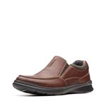 CLARKS Men's Cottrell Free Slip-Ons, Tobacco Leather, 9 M