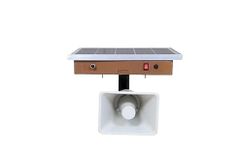 Solar Ultrasonic Animal Repellent Machine with Flash Light | Multi-Sound Animal Scarer | Weatherproof Outdoor Animal Repeller
