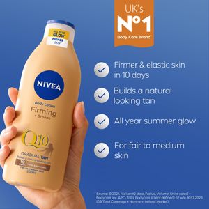 NIVEA Q10 Firming Gradual Tan Cream, 200ml – Radiance Tanning Moisturiser