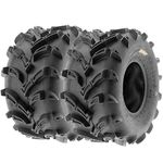 Set of 2 SunF A024 22x11-9 ATV UTV Mud/Trail Tires, 6-PR, Deep Directional Tread