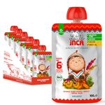 Little Inca The Happy Orange (6x100g) | Organic Quinoa Plant-based Baby Food Recyclable Pouches For Gut Health & Cognitive Support | With Pumpkin, Apricot & Plum | Dairy-Free | 6 Months+