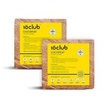 Kraft Seeds by 10CLUB Cocopeat Block - 10 Kg (2x 5Kg Pack) | Expands Upto 25 Litres Each | 100% Natural Coconut Fibre | Fertilizer for Home Garden Plants | Enriched Potting Soil Mix | Agropeat