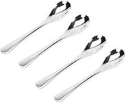 VANRA 5.3in 4-Piece Tea Spoons Set 18/10 Stainless Steel Coffee Appetizer Dessert Spoon Serving Spoon Teaspoon Silver Flatware Set