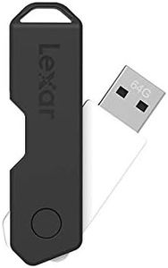 Lexar JumpDrive TwistTurn2 64GB USB 2.0 Flash Drive, Black (LJDTT2-64GABNABK)