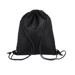 Drawstring Backpack,210D Polyester Waterproof Drawstring Sports Gym Backpack,Workout Bags for Men Women Outdoor,Swimming (1, Black)