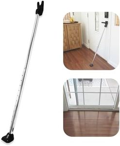 Door Security Bar, SECURITYMAN 2 in 1 Adjustable Door Stoppers Security Bar & Sliding Door Security Bar - Heavy Duty Door Lock Stick Jammer for Apartment, Dorm, Front Door Inside