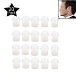 20Pcs White Radio Replacement Rubber Mushroom Earbud Ear Tips Compatible for Motorola Kenwood Baofeng Two Way Radio Acoustic Coil Tube Audio Kits Walkie Talkie Earpiece Headset