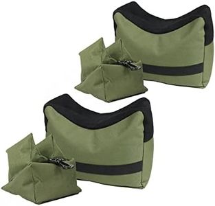 TWOD 2-Set Outdoor Shooting Rest Bags Target Sports Shooting Bench Rest Front & Rear Support SandBag Stand Holders for Gun Rifle Shooting Hunting Photography - Unfilled