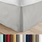 Linen Market Bed Skirt - Ultra Soft Microfiber - Easy Fit with 14" Tailored Drop - Hotel Quality, Shrinkage & Fade Resistant - Bed Cover - Twin XL Bed Skirts - Bedroom Décor - (Twin XL, Light Gray)