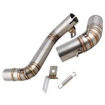 AllExtreme EXTPKT1 Modified Stainless Steel Exhaust Pipe Muffler Mid Bend Tail Tube Corrosion Resistant, Strong, Durable, Custom Fit & Elegant Design Compatible with Motorcycle KTM 200