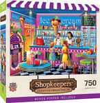 MasterPieces Shopkeepers - Anna's Ice Cream Parlor 750 Piece Jigsaw Puzzle, Assorted