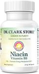 Dr. Clark Niacin (Vitamin B3) Supplement – 25mg, 100 Gelatin Capsules, Supports Circulation & Healthy Cholesterol Levels