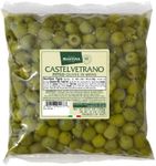 Mantova Pitted Castelvetrano Olives in a Mild Brine, Product of Italy, 100% Natural, Non-GMO, High-Quality Nocellara del Belice Olives, Heart-Healthy, Ready-to-Eat for Charcuterie Boards, Antipasto Platters, Aperitivo, Cocktails, Martinis, Salads, Sauces, Dips, Sandwiches, Wraps, Panini, Bruschetta, Pizza, Focaccia, Gluten-Free, Low-Glycemic, Low-Carb, Cholesterol-Free, Vegan-Friendly, Paleo-Friendly, 52.91 oz. (3.3 lbs.) (Pack of 1)