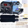 WEP 939D-II 2-IN-1 Wood Burning Kit 86-IN-1 with 51 Solid Points and 20 Wire Nibs Wood Burner with 2 Letter Number Stencils, 2 Unfinished Wood, 1 Pen Holder, Burning Tool