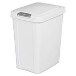 STERILITE 10438004 7.5GAL28L WHT Touch Can, 7.5 Gallon, White