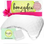 Honeydew Scrumptious Side Pillow + Silk Pillowcase Gift Pack- Adjustable Support for Neck & Shoulder Pain Relief- Made in USA- Pillow and Pillowcase Set (King Size)