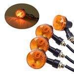 SFONIA 4pcs Motorcycle Indicators Turn Signal Lights 12V Waterproof Universal for GN125 Motorbike Scooter Quad Cruiser Off Road
