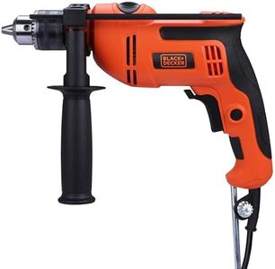 BLACK+DECKER BED550-IN 550 W, 13mm Corded Variable Speed Ergonomic Reversible Hammer Drill with Lock On Button For Home & DIY Use for Masonry, Steel & Wood, 1 Year Warranty, ORANGE & BLACK