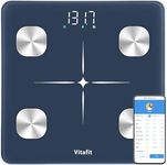 Vitafit Smart Scale for Body Weight, High Accuracy 0.1lb by Our Professional Factory Since 2001, Weight Scale App Sync 13 Body Composition with BMI, Body Fat and Muscle, 400lb, LED, Space Light