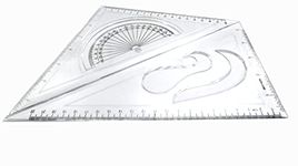 SIMRAH Transparent Triangle Ruler Set Square:8 * 10 Pack of 2