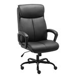 BASETBL Executive Office Chair Comfy Chair, TUV & EN1335 Standard Ergonomic Computer Desk Chair, Multi-zone Support Skin-friendly PU Leather, Adjustable Height for Home Business Widen Enlarge (Black)