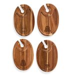 PICNIC TIME Star Wars Appetizer Plate Set of 4, Cheese Board with Drink Holder, One Size, Acacia Wood