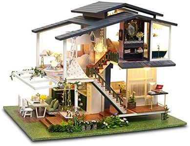 GuDoQi DIY Miniature Dollhouse Kit, Tiny House kit with Music, Miniature House Kit 1:24 Scale Monet Garden, Great Handmade Crafts Gift for Birthday Valentine's Day
