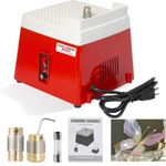 Podoy Stained Glass Grinders, 4200r/min Mini Power Industrial Glass Ceramics Grinding Kit with 5/8" & 1" Diamond Grinder Bit, Red 110V DIY Grinding Tool