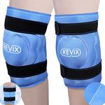 REVIX 20" XXXL Ice Pack for Knee, Back, Shoulder, Reusable Gel Knee ice Packs to Reduce Discomfort, Ice Knee Wrap with Cold Compression for Ease Fatigue and Promote Flexibility, Set of Two
