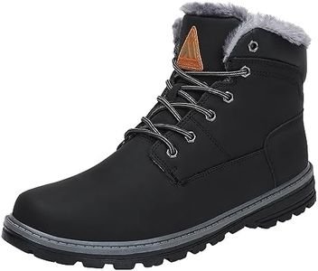 Mishansha Botas Hombre Mujer Invierno Trekking Boots Antideslizantes Botas de Nieve Impermeables Zapatos Negro Grafito Gr.44