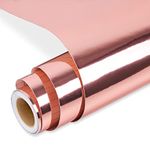 Prime Vinyl Rose Gold Permanent Vinyl, Chrome Rose Gold Vinyl for Cricut - 12" x 10 FT-Metallic Adhesive Vinyl for Silhouette Cameo, Decor Sticker, Cutting Machine, Home Decal