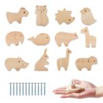 Wooden Animal Cabinet Knobs Decorative Wood Dresser Knobs with Screws Nursery Dresser Knobs for Kids Girls Boys Furniture Knobs Nursery Drawer Handles for Decor (12 Pack)