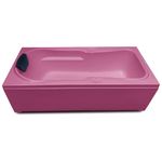 MADONNA Rex 5.5 Feet Acrylic Freestanding Bath Tub with Front Panel (with Headrest) (Magenta)