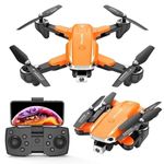 BlaqHour Foldable Sky Hunter Toy Drone with HQ WiFi Camera Remote Control, Flips Bounce Mode, App One Key Headless with wings safety for kids, Extreme 4k video quality(C9)
