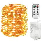 Twinkle Star Fairy Lights Battery Operated, 300LED 30m Copper Wire LED String Lights with Remote, 8 Modes Indoor Outdoor Battery Fairy Lights for Bedroom Party Christmas Tree Lights Decoration