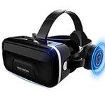 HOVSCN VR Headsets 3D Virtual Reality Glasses for Android/iOS 4.7"-7.2" Inch Smartphones (Headphones)