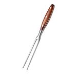 IMEEA 11.5 Inch Meat Fork Stainless Steel Carving Fork with Wooden Handle Two Prong Fork Meat Cooking Fork Barbecue Fork for Chicken Turkey Beef