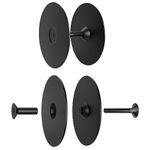 Door Hole Cover Plate,2-5/8" Diameter Round Deadbolt Cover Plate,Door Knob Hole Cover Plate,Door Lock Hole Filler Plate-(Matte Black) (2 Pack)